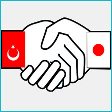 Image of Turkey and Japan Handshake