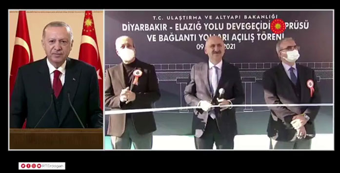 Image of President Erdogan Inaugurates Devegeçidi Bridge Linking Turkey’s Eastern Provinces