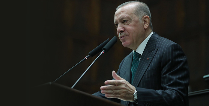 Cumhurbaşkanı Erdoğan&#39;ın Konuşma Yaparken Çekilmiş Fotoğrafı