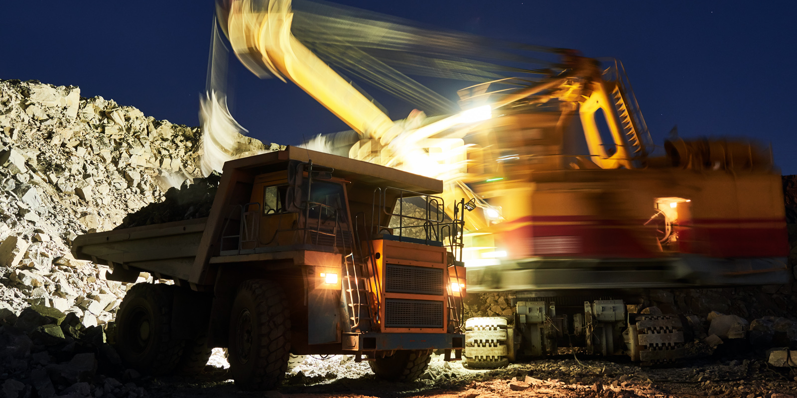 Image of a Truck Working in a Mine